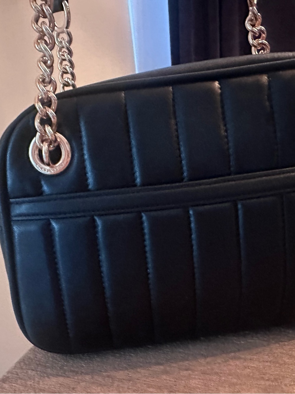 NEW Coach Cammie Black Gold Quilted Leather Shoulder Bag Camera Bag - Picture 5 of 11